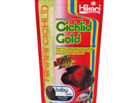 Hikari USA Cichlid Gold Baby Pellets Fish Food 1ea 8.8 oz, Baby Supply