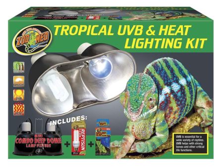 Zoo Med Tropical UVB & Heat Lighting Kit 1ea Supply