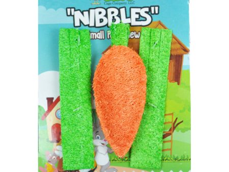 A &E Cages Nibbles Small Animal Loofah Chew Toy Carrot Celery; 1ea Fashion