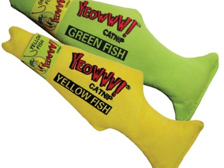 Yeowww! Fish Catnip Toy Green 1ea 7 in For Discount