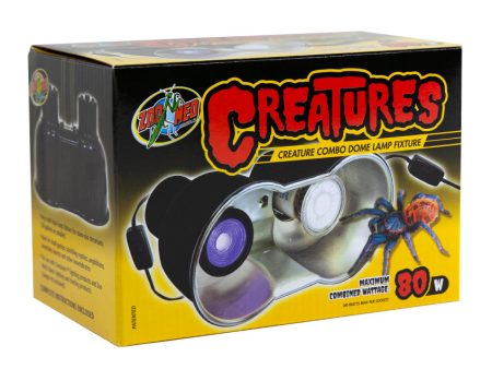 Zoo Med Creatures Combo Dome Lamp Fixture Black 1ea Cheap