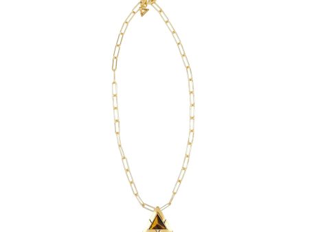 Infinity Triangle Necklace in Gold For Discount