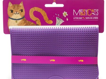 Messy Mutts Cat Litter Mat Purple Online Sale