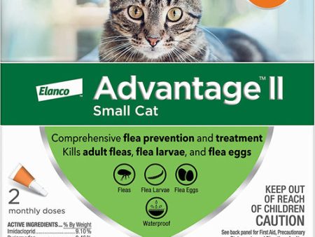 Advantage II Cat Small Orange 2-Pack Online Sale