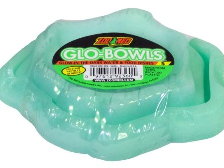 Zoo Med Glo-Bowl Glow in the Dark Combo Bowl Green 1ea SM Supply