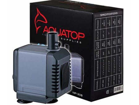 Aquatop NP-305 Aquarium Submersible Water Pump Black, Grey 1ea Sale