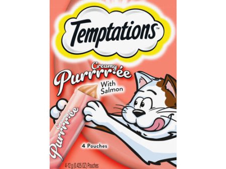 Temptations Creamy Purrrr-ee Cat Treats Salmon 1.7oz. (Case of 11) Cheap