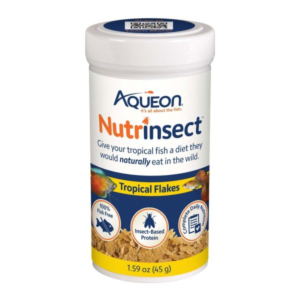 Aqueon Nutrinsect Fish-Free Fish Food Tropical Flakes 1ea 1.59 oz Discount