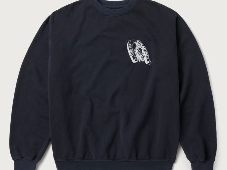 Lucky Number 73 Crewneck | Washed Black For Discount