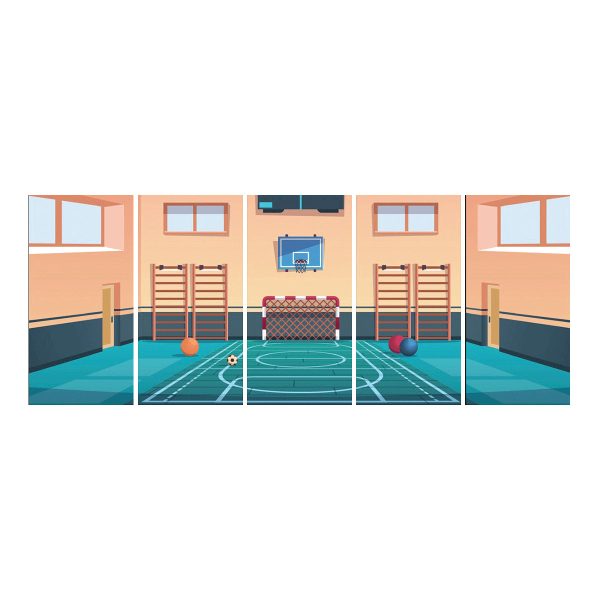 Cartoon Gymnasium I-Frame Backdrop Online now