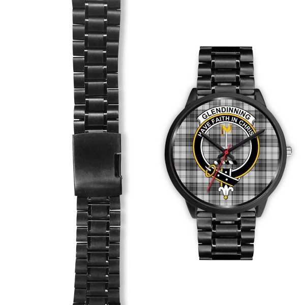 Glendinning Clan Badge Tartan Black Watch Hot on Sale