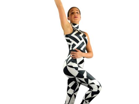 Zig Zag Illusion Unitard Online now