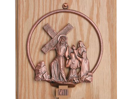 Stations of the Cross Mounted on Oak Panel (Style K781) Online