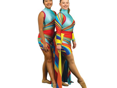 Abstract Colors Unitard For Cheap