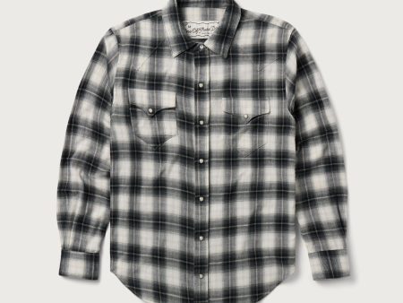 Shadow Plaid Western Shirt | Black Supply