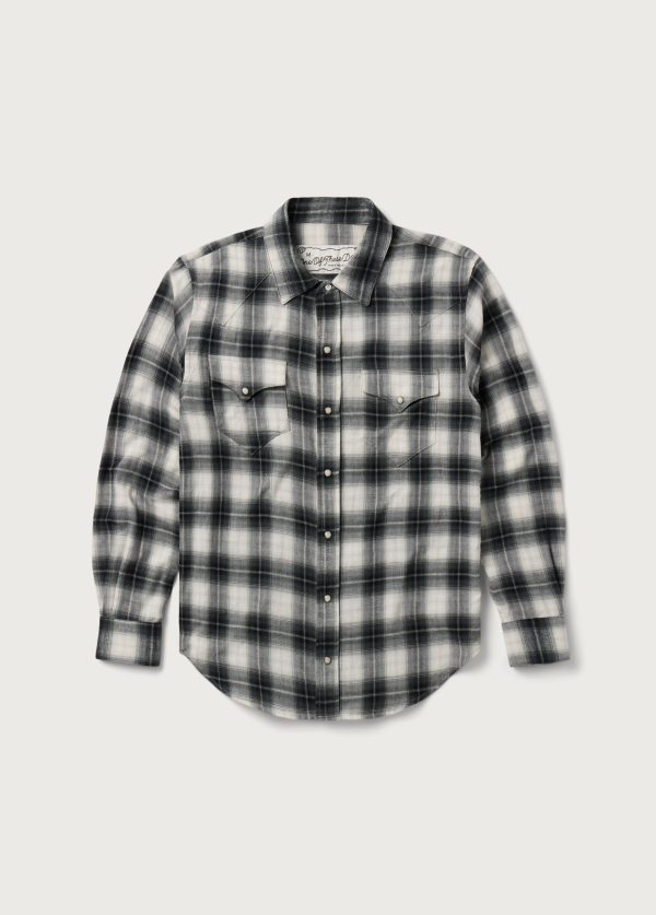 Shadow Plaid Western Shirt | Black Supply