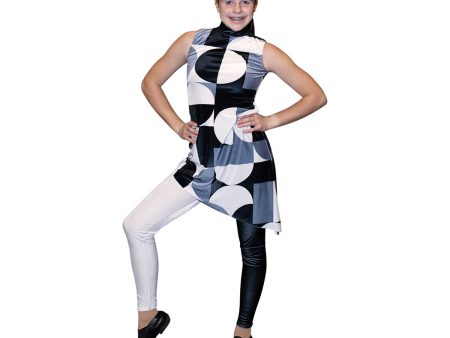 Black & White Geometric Tunic Cheap