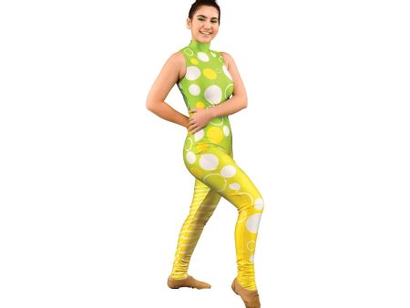 Yellow Circles Unitard Fashion