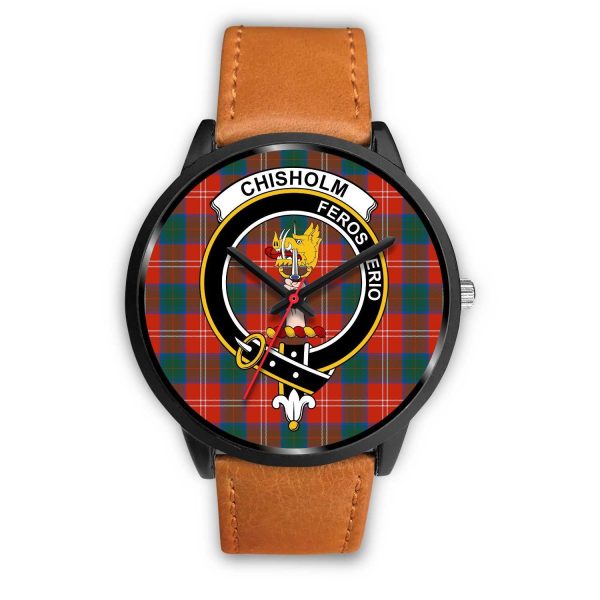 Chisholm Ancient Clan Badge Tartan Black Watch For Discount