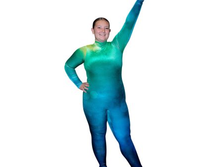 Blue & Green Unitard Fashion