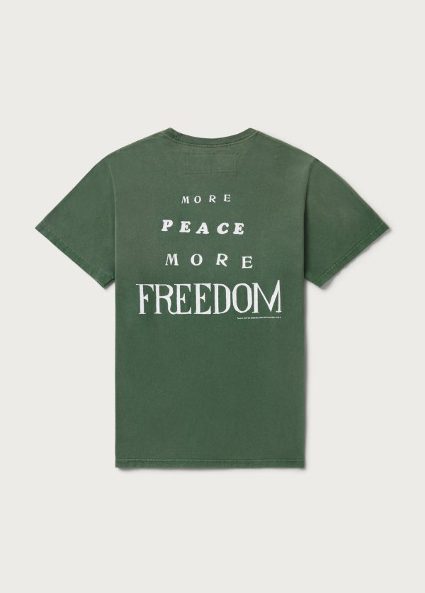 More Peace, More Freedom Tee | Washed Forest Green Online Hot Sale