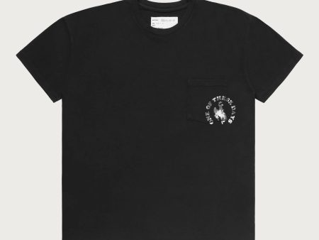 Cowboy Hippies Pocket Tee | Black Online now