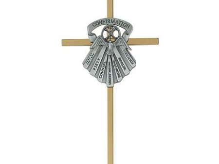 6  Brass Confirmation Cross (Style: 77-03) on Sale