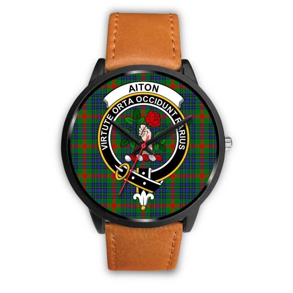 Aiton Clan Badge Tartan Black Watch For Discount