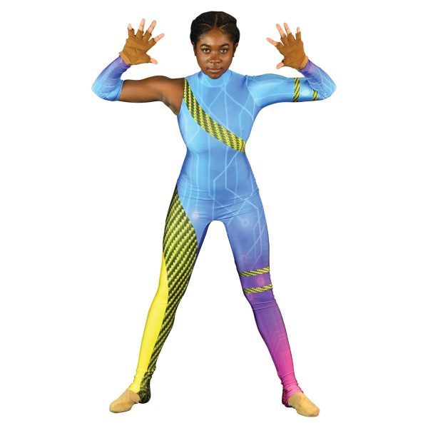 Blue Tech Unitard For Cheap