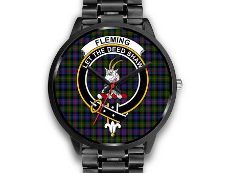 Fleming Clan Badge Tartan Black Watch Cheap