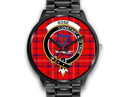 Rose Clan Badge Tartan Black Watch Hot on Sale