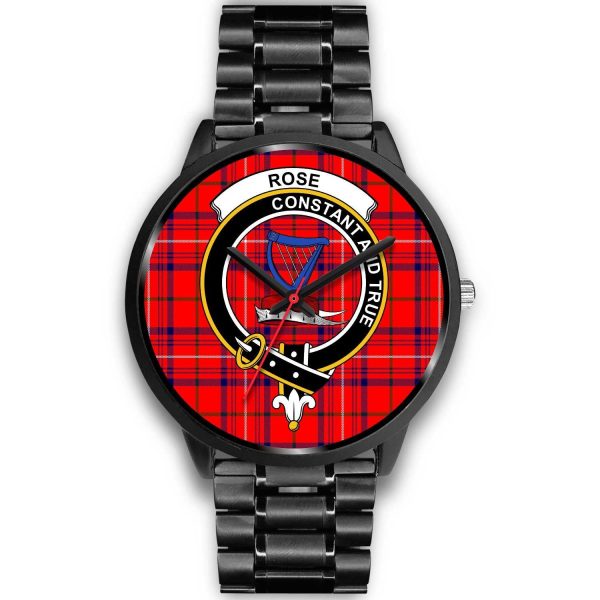 Rose Clan Badge Tartan Black Watch Hot on Sale