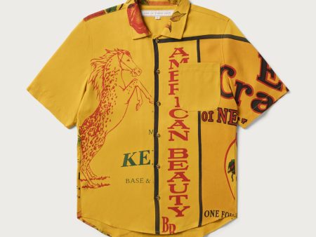 American Beauty Camp Shirt | Mustard Hot on Sale