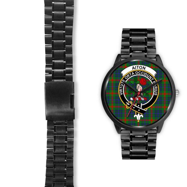 Aiton Clan Badge Tartan Black Watch For Discount