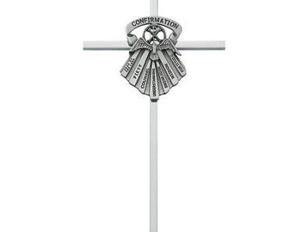 6  Silver Confirmation Cross (Style: 77-04) Hot on Sale