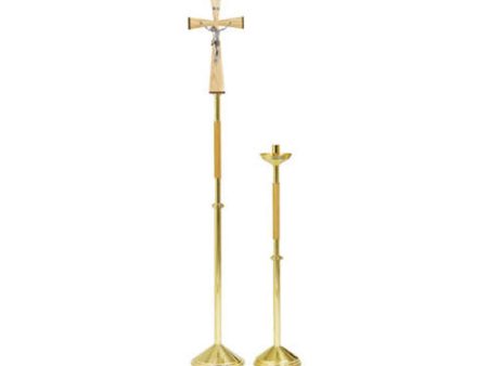 Processional Paschal Candlestick with Plexiglass Wax Protector (Style K755) Cheap