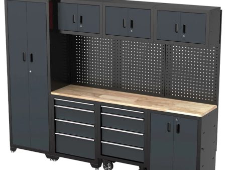 Cabinet set with trolley for garage, service AQ02BK, AutoEQ For Discount