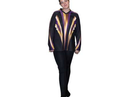 Purple Metallic Unisex Long Sleeve Shirt Online Hot Sale