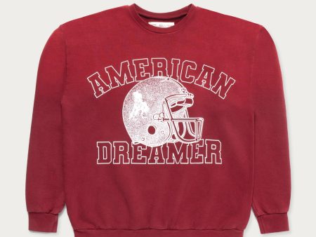 American Dreamer Crewneck Sweatshirt | Burgundy Sale