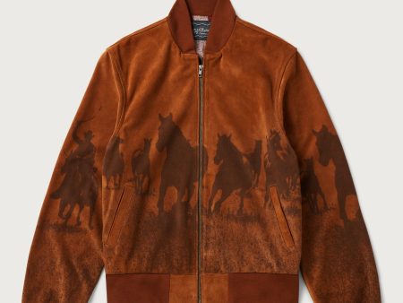 A Journey Through The Past Suede Bomber Jacket | Tobacco Suede For Sale