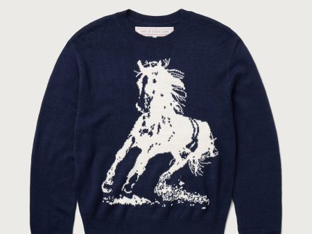 Running Horse Knit Sweater | Navy Supply