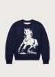 Running Horse Knit Sweater | Navy Supply