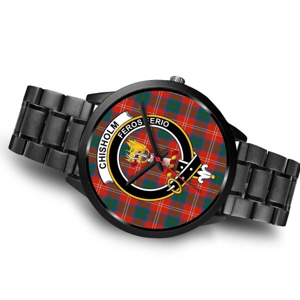 Chisholm Ancient Clan Badge Tartan Black Watch For Discount