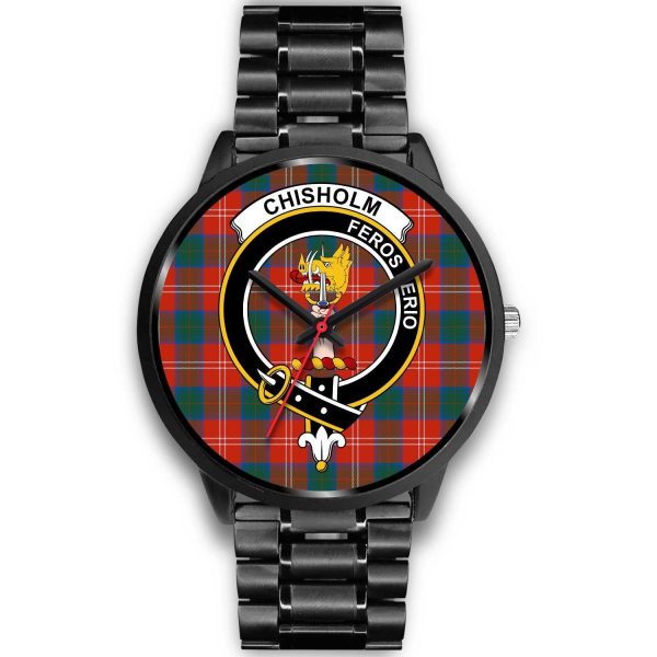 Chisholm Ancient Clan Badge Tartan Black Watch For Discount