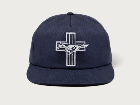 Mustang Cross Hat | Navy Fashion