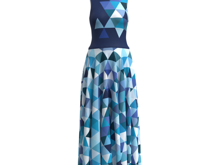 Blue Triangle Dress For Cheap