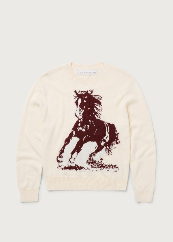 Running Horse Knit Sweater | Oatmeal Supply