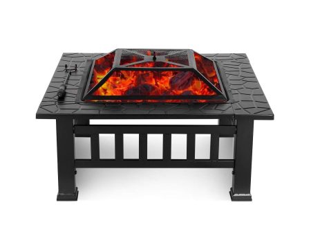 Upland 32inch Charcoal Fire Pit with Cover For Discount