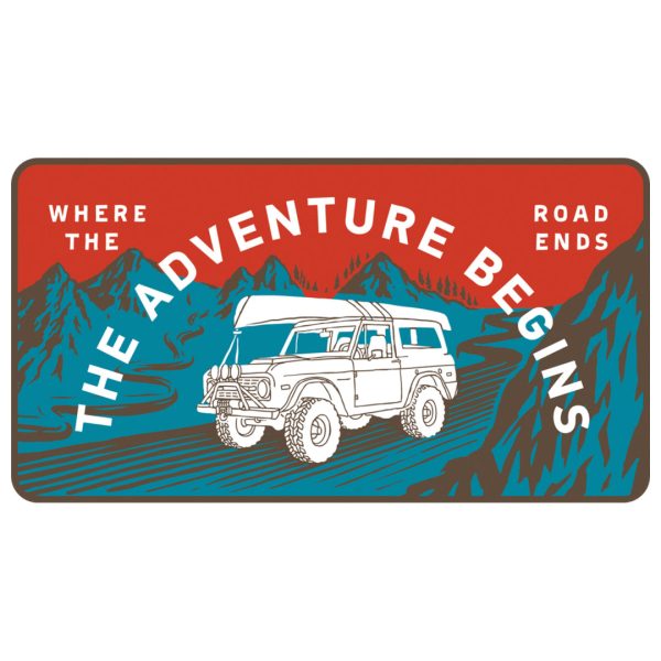 Where The Road Ends Sticker on Sale